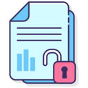 file,padlock,document,files and folders,lock,open,bar graph,open data